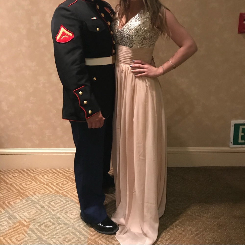 Beautiful evening gown, worn once for a military ball